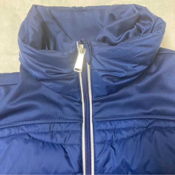 Everlast Jacket Blue Quilted Puffer Reflective Thumb Hole Zip Pockets Full Zip - Picture 9 of 16